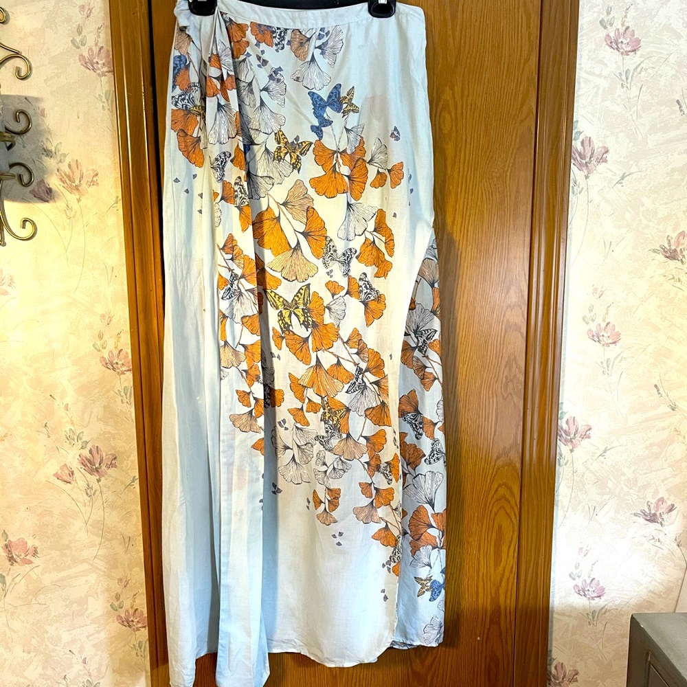 Free People faux wrap skirt with attached belt